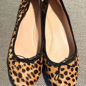 J. Crew Calf Hair Leopard Print Flats